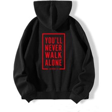 Natch Wear Siyah Arka Liver Pool Baskılı Oversize Sweatshirt