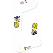 Limmon Store Tweety Beyaz Atletik Çorap