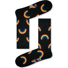 Limmon Store Gökkuşağı Antrasit Renkli Çorap