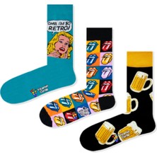 Limmon Store 3'lü Keyif Renkli Çorap Set