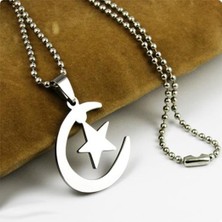 Ay Yıldız Erkek Çelik Kolye cck13