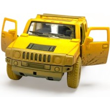 Peda Toy Metal Model Hummer Orjinal Lisanslı Die-Cast Araç 1,36 Çek Bırak Kapı Aç Kapa Hummer H2 Çamurlu