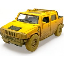 Peda Toy Metal Model Hummer Orjinal Lisanslı Die-Cast Araç 1,36 Çek Bırak Kapı Aç Kapa Hummer H2 Çamurlu