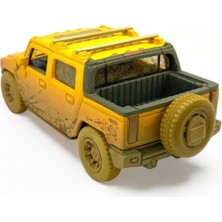 Peda Toy Metal Model Hummer Orjinal Lisanslı Die-Cast Araç 1,36 Çek Bırak Kapı Aç Kapa Hummer H2 Çamurlu