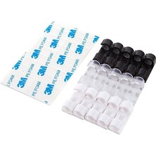 Ganbao BLACK-20PCS 20 Adet Tel Kablo Yönetimi Organizatör Kordon Klipleri Yönetim Tutucu Masaüstü Iş Istasyonu Veri Telefon Hattı Kablo Sarıcı Kol (Yurt Dışından)