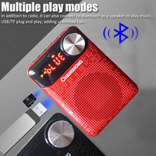 Ganbao Siyah Taşınabilir Mini Radyo Fm Alıcısı El Bluetooth Hoparlör Tf/usb Mp3 Müzik Çalar LED Ekran Desteği Ahizesiz Kullanım/kulaklık (Yurt Dışından)