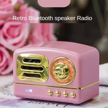 Ganbao Pembe Fm Video Retro Bluetooth Hoparlör Radyo Taşınabilir Mini Yaratıcı Hediye Ahşap Tahıl Subwoofer Tak Kart Cep Telefonu Mini Ses (Yurt Dışından)