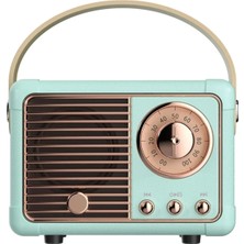 Ganbao Pembe Mini Kablosuz Retro Bluetooth Hoparlör Vintage Fm Radyo Taşınabilir USB Arayüzü Klasik Dekorasyon Hoparlörler Seyahat Müzik Çalar (Yurt Dışından)