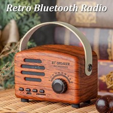 Ganbao Kırmızı Retro Mini Fm Radyo Klasik Fm Alıcısı Vintage Bluetooth Hoparlör Ağır Bas Subwoofer Tf Çalar Hediye Için Şarj Edilebilir Radyolar (Yurt Dışından)