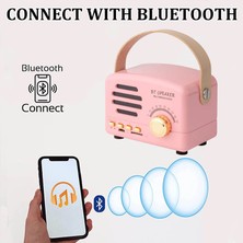 Ganbao Kırmızı Retro Mini Fm Radyo Klasik Fm Alıcısı Vintage Bluetooth Hoparlör Ağır Bas Subwoofer Tf Çalar Hediye Için Şarj Edilebilir Radyolar (Yurt Dışından)