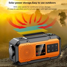 Ganbao Siyah Bluetooth 5.0 El Krank Güneş Radyosu Am/fm/wb/noaa Tam Bant Radyo Çok Fonksiyonlu Sos Acil Durum LED El Feneri Telefon Şarj Cihazı (Yurt Dışından)