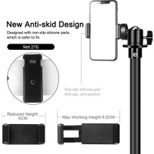 Ganbao Sh-Sjj-01-37 Tripod Telefon Tripodu Standı Halka Işık 1/4 Vida Kafası Esnek Selfie Bluetooth Uzaktan Kumanda Tutucu Telefon Için (Yurt Dışından)