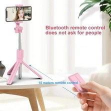 Ganbao Pembe Işıksız Selfie Çubuğu LED Halka Işık Uzatılabilir Canlı Tripod Standı 3'ü 1 Arada Monopod Telefon Bağlantısı ile iPhone x 8 Android Akıllı Telefon Için (Yurt Dışından)