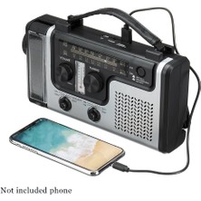 Ganbao G Taşınabilir Güneş Enerjili El Krank Radyo Am Fm Sw1 Sw2 Çok Bantlı Acil Durum Radyo LED El Feneri USB Güç Bankası Telefon Şarj Cihazı (Yurt Dışından)