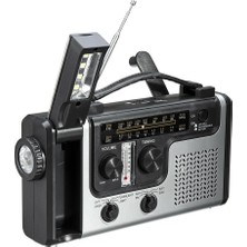 Ganbao G Taşınabilir Güneş Enerjili El Krank Radyo Am Fm Sw1 Sw2 Çok Bantlı Acil Durum Radyo LED El Feneri USB Güç Bankası Telefon Şarj Cihazı (Yurt Dışından)