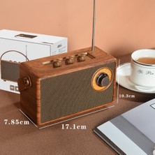 Ganbao Fm Radyo A23 Klasik Retro Fm Radyo Alıcısı Taşınabilir Bluetooth Hoparlör Stereo Müzik Çalar Desteği Tf Kart U Disk Aux USB Şarj Edilebilir (Yurt Dışından)