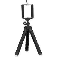 Ganbao Siyah Tripod Seti Lıeve Mini Esnek Sünger Ahtapot Tripod iPhone Samsung Xiaomi Huawei Telefon Akıllı Telefon Tripod Gopro 9 8 7 Kamera (Yurt Dışından)