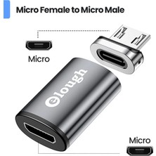 Ganbao Mikro Erkek Mikro Elough USB Tip C Manyetik Adaptör USB C Dişi Mikro USB Erkek Dönüştürücü Mıknatıs Usb-C Tip-C Konektörü iPhone Xiaomi Için (Yurt Dışından)