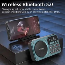 Ganbao Kırmızı Taşınabilir Mini Fm Radyo Cep Fm Radyo Alıcısı Bluetooth Hoparlör Tf/usb/kulaklık Müzik Çalar Kaydedici LED Ekran ile (Yurt Dışından)