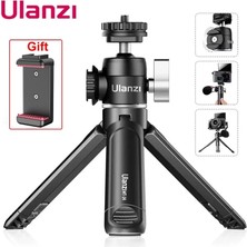 Ganbao Mini Tripod Ulanzi U-Vlog Lite Mini Tripod 360° Top Kafalı Soğuk Ayakkabı Selfie Çubuğu Masaüstü Tripod Kamera iPhone Android Telefon Dslr Için (Yurt Dışından)