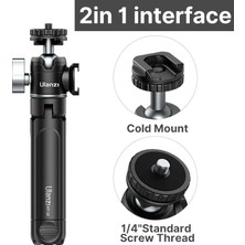 Ganbao Mini Tripod Ulanzi U-Vlog Lite Mini Tripod 360° Top Kafalı Soğuk Ayakkabı Selfie Çubuğu Masaüstü Tripod Kamera iPhone Android Telefon Dslr Için (Yurt Dışından)