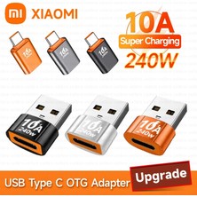 Ganbao 10A Siyah 2 Adet 10A Otg USB Tip C Dişi USB A Erkek Adaptör 240W Dönüştürücü Adaptador Xiaomi 13 12 Pro Samsung S23 Iphone 14 Oneplus 9 (Yurt Dışından)