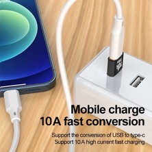 Ganbao 10A Siyah 2 Adet 10A Otg USB Tip C Dişi USB A Erkek Adaptör 240W Dönüştürücü Adaptador Xiaomi 13 12 Pro Samsung S23 Iphone 14 Oneplus 9 (Yurt Dışından)