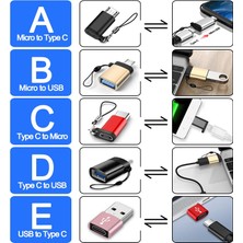 Ganbao Typectousb F Altın Otg Tip C - Mikro USB Kablosu Dönüştürücü Tip C - Macbookpro Xiaomi Samsung Telefon Için USB 3.0 Otg Adaptörü Şarj Kablosu Şarj Cihazı (Yurt Dışından)