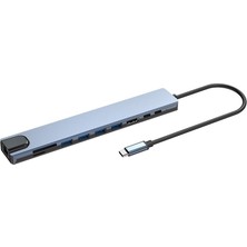 Ganbao 8 In 1 USB C Bağlantı Istasyonu - HDMI Uyumlu RJ45 PD100W Adaptörü Otg Thunderbolt 3 Dock Usb2.0/3.0, Macbook Pro/air M1 Için Tf/sd ile (Yurt Dışından)