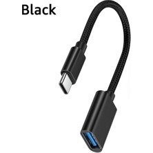 Ganbao Siyah Otg C Tipi Kablo Adaptörü Usb'den C Tipi Adaptör Konnektörüne Xiaomi Samsung S20 MacBook Pro Için Huawei Otg Veri Kablosu Dönüştürücü (Yurt Dışından)