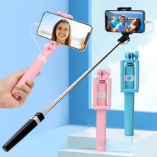 Ganbao Pembe Uzatılabilir Monopod Anahtar Selfie Sopa Taşınabilir El IPhone 11 12 Artı Samsung Huawei Sony Lg Xiaomi Oppo Katlanabilir (Yurt Dışından)