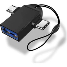 Ganbao Gümüş 2in1 Otg Adaptör Usb3.0 Dişi Kablo Dönüştürücü Tip C USB Konektörü U Disk Fare Dizüstü Bilgisayar Alüminyum Alaşımlı Go Dönüştürücü (Yurt Dışından)