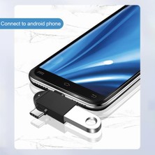 Ganbao Gümüş 2in1 Otg Adaptör Usb3.0 Dişi Kablo Dönüştürücü Tip C USB Konektörü U Disk Fare Dizüstü Bilgisayar Alüminyum Alaşımlı Go Dönüştürücü (Yurt Dışından)