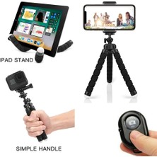 Ganbao E Mini Esnek Sünger Ahtapot Tripod iPhone 14 13 Pro Max Telefon Tripodu Gopro 11 INSTA360 X3 Bir Rs Djı Eylem 2 3 Kameralar (Yurt Dışından)