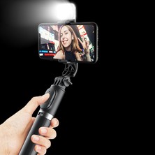 Ganbao Gri Yeni Bluetooth Selfie Çubuğu Tripod, Uzaktan Uzatılabilir Tripod ve LED Işıklı, iPhone Android Akıllı Telefon Için Çıkarılabilir (Yurt Dışından)