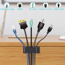 Ganbao Black-1pcs Kablo Düzenleyici USB Kablo Sarıcı Masaüstü Iş Istasyonu Düzenli Yönetim Klip Tel Tutucu Şarj Hattı Için Bilgisayar Fare Kulaklık (Yurt Dışından)