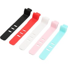 Ganbao 1 Adet Pembe USB Şarj Kablosu Düzenleyici Kulaklık Hattı Bitirme Toka Silikon Kelepçe Anti-Kayıp Veri Kablosu Sarıcı Cep Telefonu Aksesuarları (Yurt Dışından)