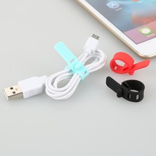 Ganbao 1 Adet Pembe USB Şarj Kablosu Düzenleyici Kulaklık Hattı Bitirme Toka Silikon Kelepçe Anti-Kayıp Veri Kablosu Sarıcı Cep Telefonu Aksesuarları (Yurt Dışından)