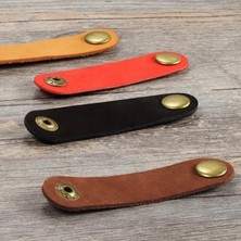 Ganbao Stylea-Koyu Kahverengi Evrensel Kablo Sarıcı Kulaklık Klipsi Sapanlar Cep Telefonu Değiştirme Tel Organizatör Yönetimi Koruyucu Kablo Sabitleyici Deri Tutucu (Yurt Dışından)