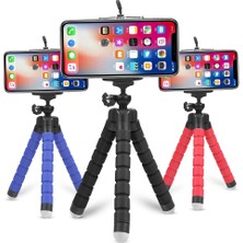 Ganbao Mavi Mini Esnek Sünger Ahtapot Tripod iPhone Samsung Xiaomi Huawei Cep Telefonu Akıllı Telefon Tripod Gopro 7 6 5 Kamera (Yurt Dışından)