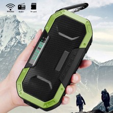 Ganbao 5000MAH Ordu Yeşili DF-580 Güneş Enerjili Radyo Çok Fonksiyonlu Dış Mekan Taşınabilir Bt5.0 Hoparlör El Krank Radyo Am/fm 5000MAH Güç Bankası LED Torch (Yurt Dışından)