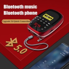 Ganbao Siyah Taşınabilir Fm Radyo Bluetooth Hoparlör Mini Mp3 Müzik Çalar Kaydedici LED Ekran Desteği Handsfree Tf Kart Dahili Kayıt (Yurt Dışından)