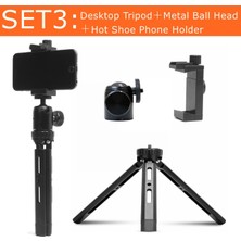 Ganbao Set3 Nagnahz Masaüstü Tripod Takviyeli Alaşım Standı Ağır Ekipman Projektörleri Için Metal Bilyalı Kafa ile Dsrl Kamera Monopod Telefon (Yurt Dışından)