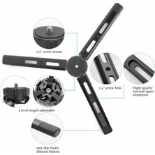 Ganbao Set3 Nagnahz Masaüstü Tripod Takviyeli Alaşım Standı Ağır Ekipman Projektörleri Için Metal Bilyalı Kafa ile Dsrl Kamera Monopod Telefon (Yurt Dışından)