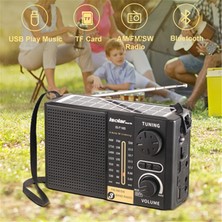 Ganbao Gümüş Vintage Çok Fonksiyonlu Kablosuz Bluetooth Hoparlör, Acil Durum Solar Am/fm/sw Radyo, Tf Kart Oynamayı Destekleyen, LED Aydınlatma (Yurt Dışından)