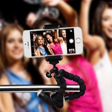 Ganbao Kırmızı Sünger Ahtapot Mini Tripod Taşınabilir Kamera Mini Tripodlar IPhone Samsung Xiaomi Akıllı Telefon Kamera Tripodu Telefon Esnek (Yurt Dışından)