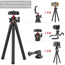 Ganbao Ft-01 Ulanzi Mt-33 Ahtapot Esnek Tripod Dslr Slr Kamera Akıllı Telefon Vlog Tripod Ayarlanabilir Ballhead Soğuk Ayakkabı LED Işık Mic Için (Yurt Dışından)