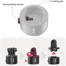 Ganbao Kapak Ulanzi Go Quick Iı Eylem Kamera Manyetik Hızlı Anahtar Montaj Adaptörü Tripod Gopro 11 10 9 8 Dji INSTA360 Eken Sjcam (Yurt Dışından)