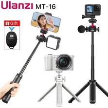 Ganbao Siyah Mt-16 Ulanzi Mt-16 Uzatılabilir Mini Vlog Tripod Soğuk Ayakkabı ile Mic Için LED Işık Selfie Sopa Web Kamerası Tripod iPhone Dslr Sony Gopro (Yurt Dışından)