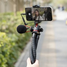 Ganbao Ft-01 Ulanzi Mt-33 Ahtapot Esnek Tripod Dslr Slr Kamera Akıllı Telefon Vlog Tripod Ayarlanabilir Ballhead Soğuk Ayakkabı LED Işık Mic Için (Yurt Dışından)